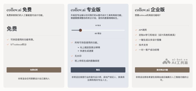 Collov AI Pricing